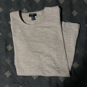 Tan Striped Heather Tee